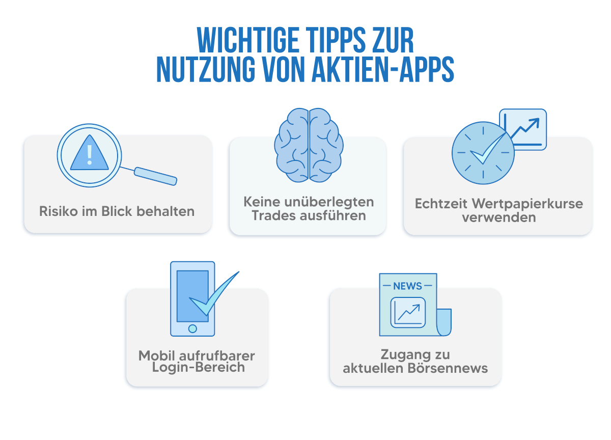 6 Tipps für die Nutzung von Aktien-Apps als Infografik